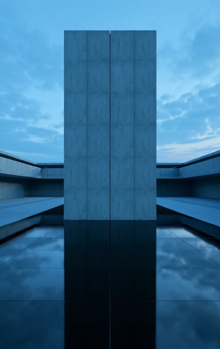 Monolithic structure symbolizing archival authority